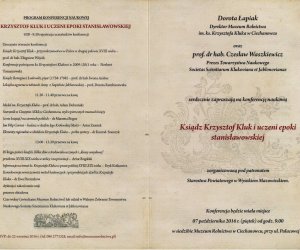 Konferencja naukowa "Ksiądz Krzysztof Kluk i uczeni epoki stanisławowskiej" Konferencja naukowa "Ksiądz Krzysztof Kluk i uczeni epoki stanisławowskiej"