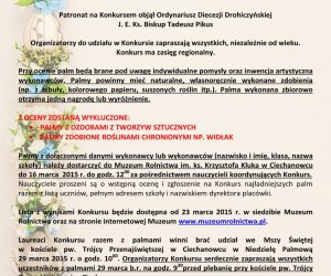 XVIII REGIONALNY KONKURS NA WYKONANIE PALMY WIELKANOCNEJ