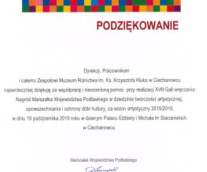 Gala wręczenia nagród Marszałka Województwa Podlaskiego