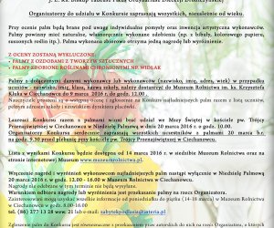 XIX Konkurs na Wykonanie Palmy Wielkanocnej XIX Konkurs na Wykonanie Palmy Wielkanocnej