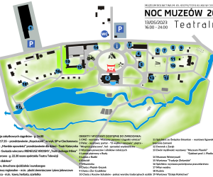 Noc Muzeów 2023 - mapa muzeum z zaznaczonymi atrakcjami Noc Muzeów 2023 - mapa muzeum z zaznaczonymi atrakcjami